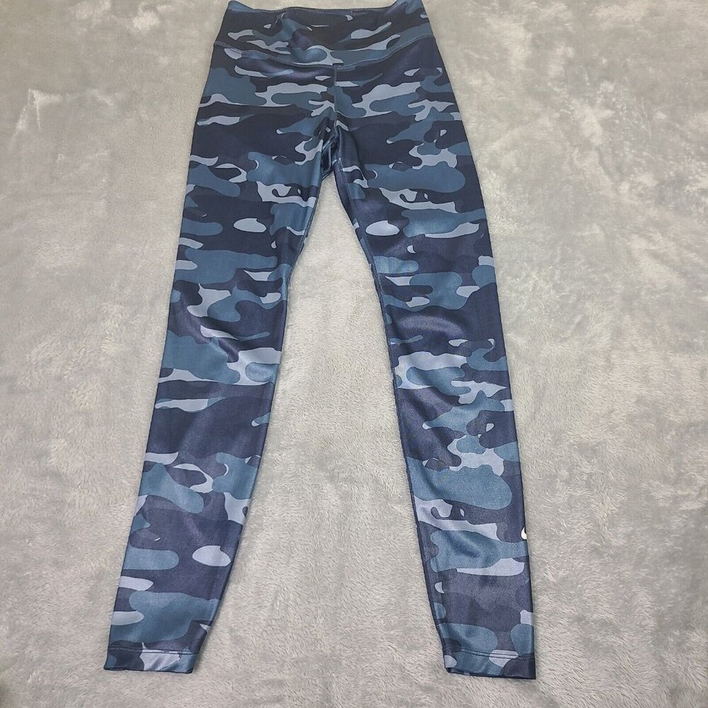 Nike Women's‎ Dry-Fit One Mid-Rise Training Leggings Tight Blue Camo Small